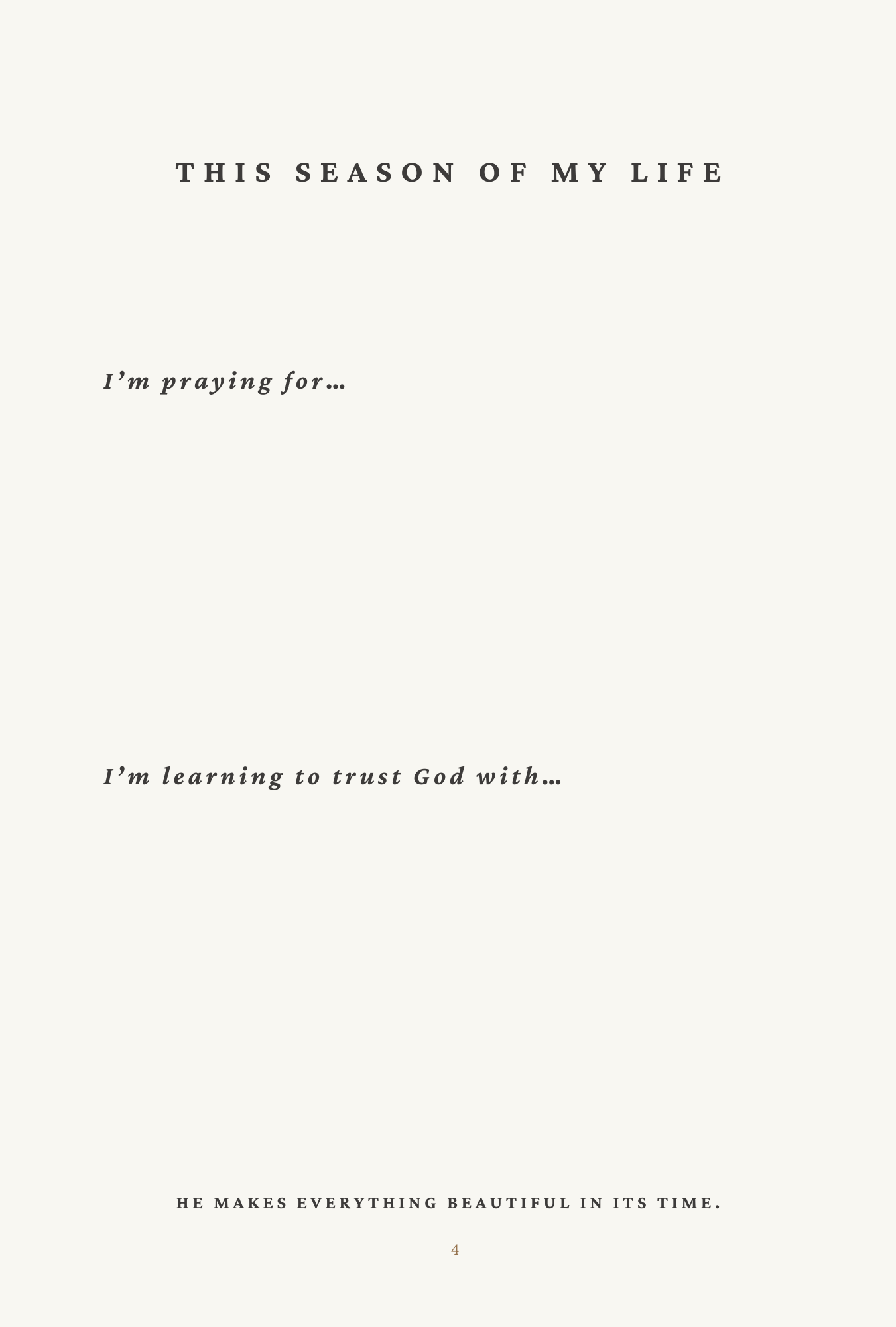 This Season of My Life — journal page 4